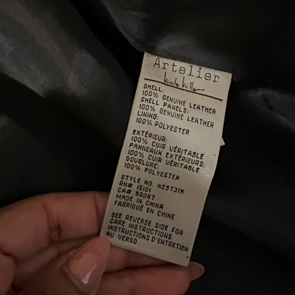 Artelier by Nicole Miller 100 % buttery soft Genuine Leather Jacket .NWOT size S - Picture 14 of 16